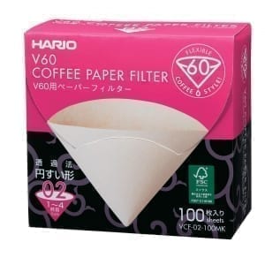 Hario VCF-02-100MK 1-Piece Box of Paper Filter for 02 Dripper