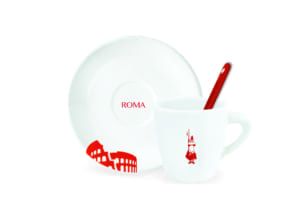 Bialetti Espresso Cup, Saucer & Stirrer Set - Roma