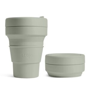 STOJO Reusable and collapsible Coffee Cup 12oz / 355ml - Sage