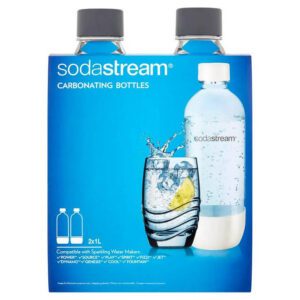 SodaStream Twin Pack Carbonating Bottles Grey - 1L