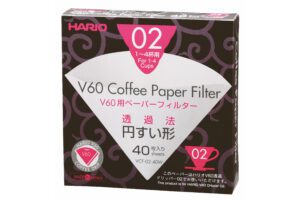 Hario V60 Paper Filters 02 Dripper 40 Sheets - Bleached