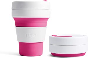 STOJO Reusable and collapsible Coffee Cup 12oz / 355ml - CARNATION PINK