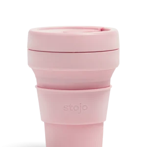 STOJO Reusable and collapsible Coffee Cup 12oz / 355ml - Pink