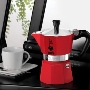 Bialetti Moka ExpressCoffee Maker Red - 1 Cup - Image 3