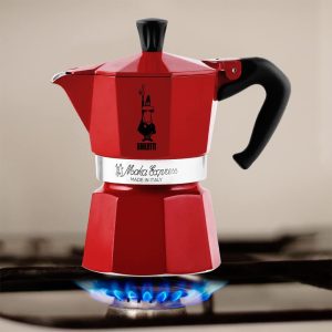 Bialetti Moka ExpressCoffee Maker Red - 1 Cup - Image 4