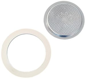 Bialetti 1 Gasket + 1 Filter Plate for Venus, Kitty, Mussa  - 10 Cups
