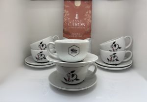 1kg Caron coffee beans + 6 Caron cappuccino cups